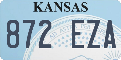 KS license plate 872EZA