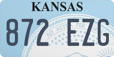 KS license plate 872EZG
