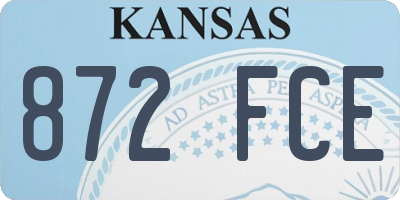 KS license plate 872FCE