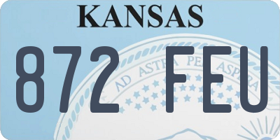 KS license plate 872FEU