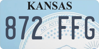 KS license plate 872FFG