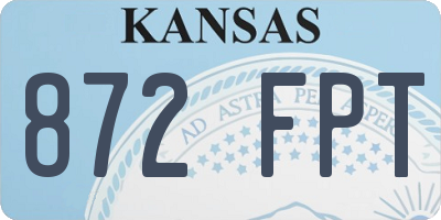 KS license plate 872FPT