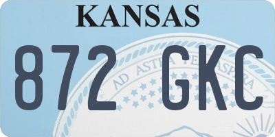 KS license plate 872GKC