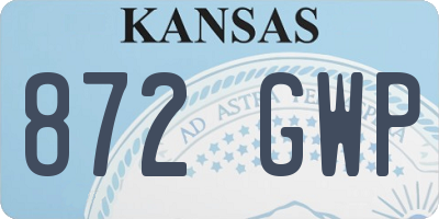 KS license plate 872GWP