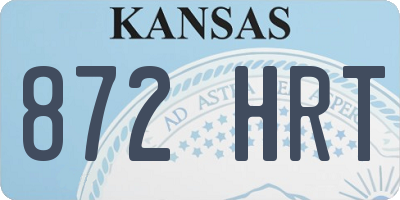 KS license plate 872HRT