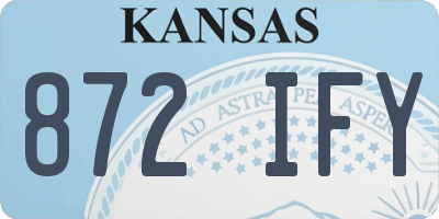 KS license plate 872IFY
