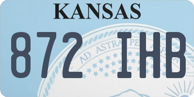 KS license plate 872IHB