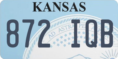 KS license plate 872IQB