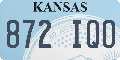 KS license plate 872IQO