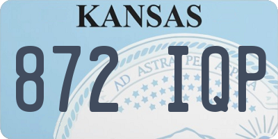 KS license plate 872IQP