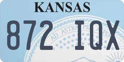 KS license plate 872IQX