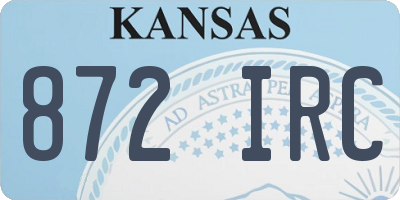 KS license plate 872IRC