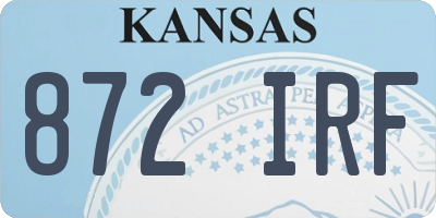 KS license plate 872IRF