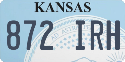KS license plate 872IRH