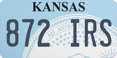 KS license plate 872IRS