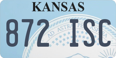 KS license plate 872ISC