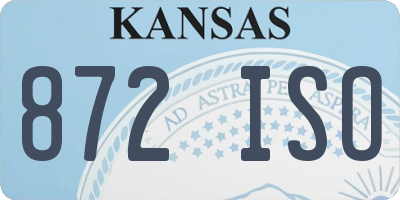 KS license plate 872ISO