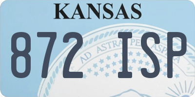KS license plate 872ISP