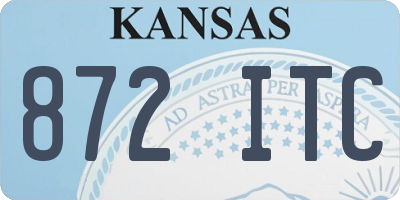 KS license plate 872ITC