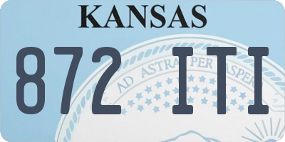 KS license plate 872ITI