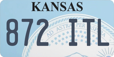 KS license plate 872ITL