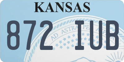 KS license plate 872IUB