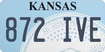 KS license plate 872IVE