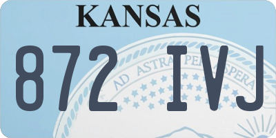 KS license plate 872IVJ