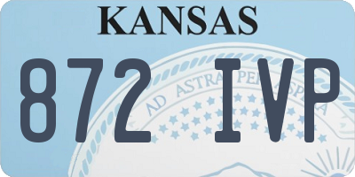 KS license plate 872IVP