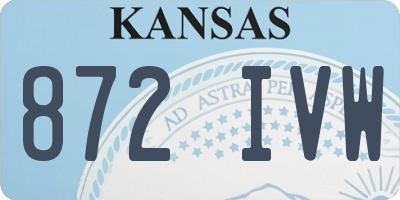 KS license plate 872IVW