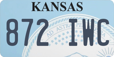 KS license plate 872IWC