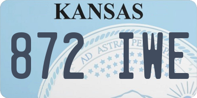 KS license plate 872IWE