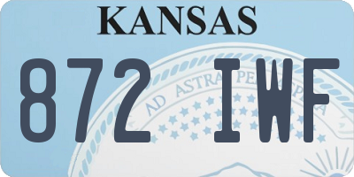 KS license plate 872IWF