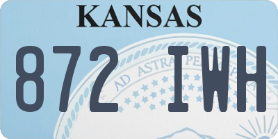 KS license plate 872IWH