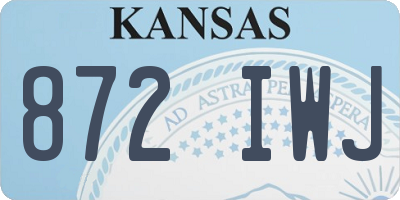 KS license plate 872IWJ