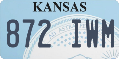 KS license plate 872IWM