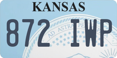 KS license plate 872IWP