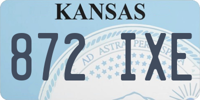 KS license plate 872IXE