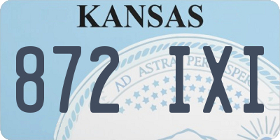 KS license plate 872IXI