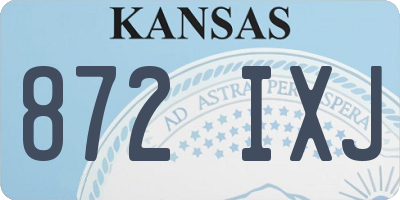 KS license plate 872IXJ