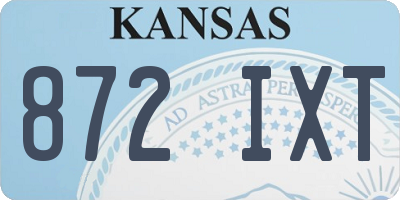 KS license plate 872IXT