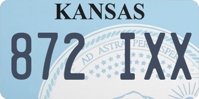 KS license plate 872IXX