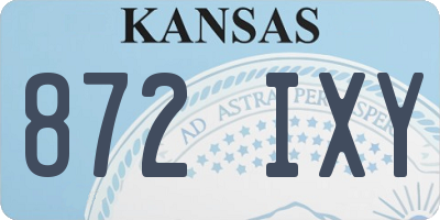KS license plate 872IXY