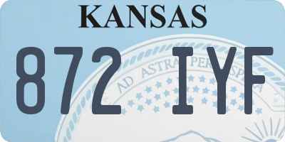 KS license plate 872IYF