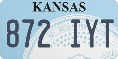 KS license plate 872IYT