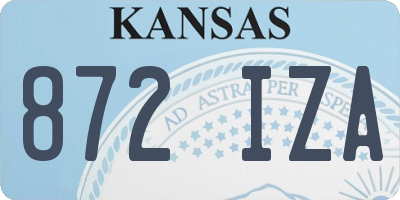 KS license plate 872IZA