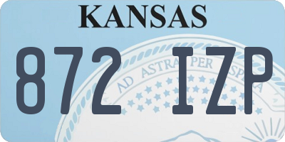 KS license plate 872IZP