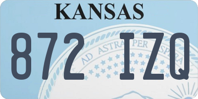 KS license plate 872IZQ