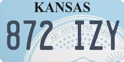 KS license plate 872IZY