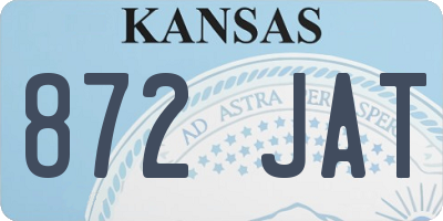 KS license plate 872JAT